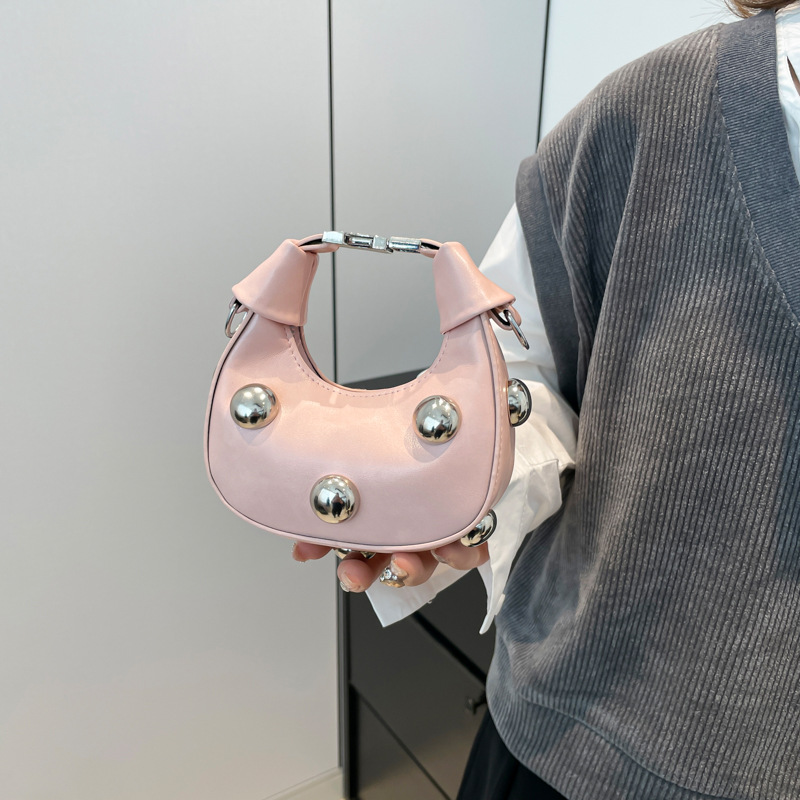2025 Mini Square Handbag with Chain Handle and Lock - PU Crossbody Bag for Women